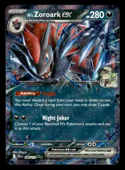 N's Zoroark ex 098/159 Double Rare Journey Together Pokemon Card - Image 1