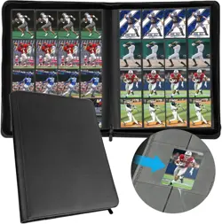 1000+ Pockets Trading Card Binder, 16 Pocket Ringless Side Loading Card Holder - Image 2