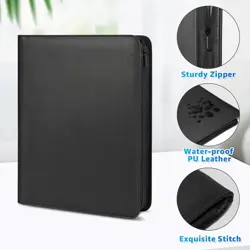 1000+ Pockets Trading Card Binder, 16 Pocket Ringless Side Loading Card Holder - Image 3