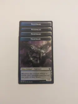 (4) Nightmare Token (012) *PLAYSET* Theros Beyond Death Regular NM MTG - Image 1