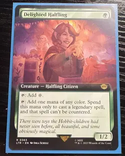 Delighted Halfling MTG Lord of the Rings LTR 0363 Expanded Art LP - Image 1