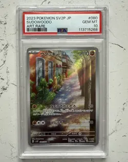 Sudowoodo 080/071 AR Japanese Pokemon Scarlet & Violet - Snow Hazard sv2P PSA 10 - Image 1