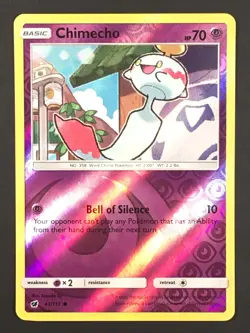 Pokemon TCG Chimecho 43/111 SM Crimson Invasion Reverse Holo Common MP - Image 1