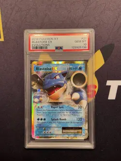 2016 POKEMON XY EVOLUTIONS BLASTOISE EX 21/108 PSA 10 Gem Mint - Image 1