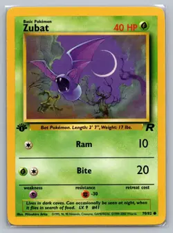 Pokemon TCG Team Rocket Zubat 70/82 1st Edition - Image 1