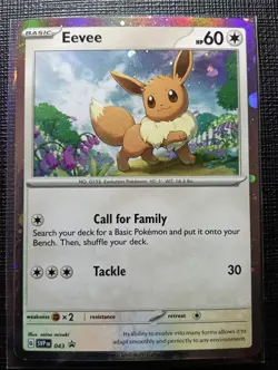 Pokemon TCG - Eevee SVP 043 Black Star Promo Holo - NM - Image 1