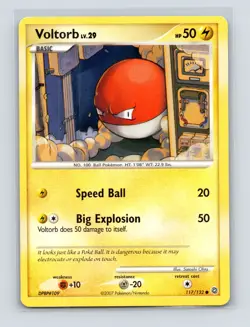 Pokemon TCG Voltorb 117/132 Secret Wonders Normal MP - Image 1