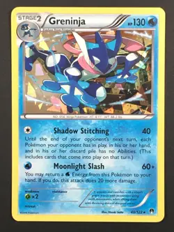 Pokemon TCG Greninja 40/122 BREAKpoint Cracked Ice Holo Rare NM - Image 1