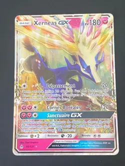CARTE POKEMON XERNEAS GX 90/131 FR ULTRA RARE SL6 LUMIERE INTERDITE - BE - Image 1