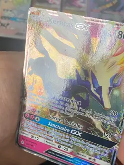 CARTE POKEMON XERNEAS GX 90/131 FR ULTRA RARE SL6 LUMIERE INTERDITE - BE - Image 2