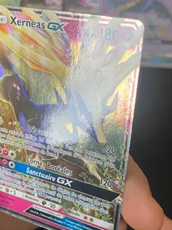 CARTE POKEMON XERNEAS GX 90/131 FR ULTRA RARE SL6 LUMIERE INTERDITE - BE - Image 3