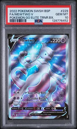 PSA 10 2022 POKEMON SWSH BLACK STAR PROMO #229 FULL ART/MEWTWO V ?????? - Image 1