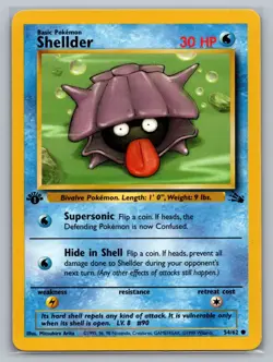 Pokemon TCG Fossil Shellder 54/62 1st Edition - Image 1