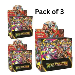 PACK OF 3 POKEMON MEGA EVOLUTION ENHANCED BOOSTER BOX - Image 1