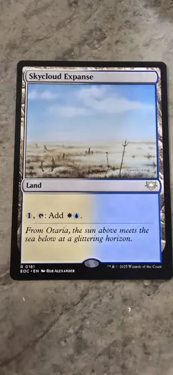 Skycloud Expanse Commander: Edge of Eternities Regular Land Rare MTG - Image 1