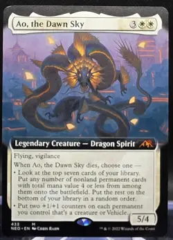 Ao, the Dawn Sky #433 Kamigawa: Neon Dynasty Extended Art Regular Mythic - Image 1