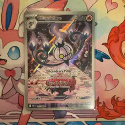 Pokemon TCG Chandelure 103/086 Illustration Rare SV11W: White Flare MINT/NM - Image 2