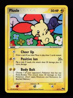Plusle 5/17 Holo Rare POP Series 3 Pokemon Card - Image 1