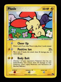 Plusle 5/17 Holo Rare POP Series 3 Pokemon Card - Image 1