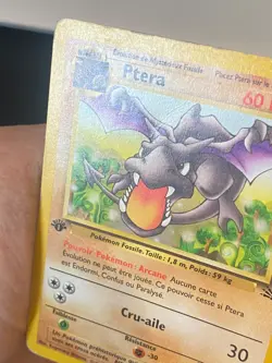 CARTE POKEMON PTERA 16/62 EDITION 1 FR RARE WIZARDS FOSSILE - BE/PL - Image 2