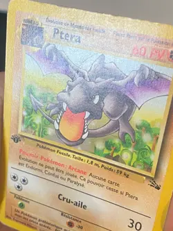 CARTE POKEMON PTERA 16/62 EDITION 1 FR RARE WIZARDS FOSSILE - BE/PL - Image 3