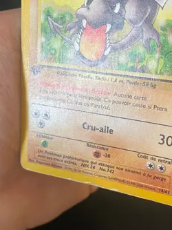 CARTE POKEMON PTERA 16/62 EDITION 1 FR RARE WIZARDS FOSSILE - BE/PL - Image 5