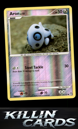 Reverse Holofoil Aron 71/123 Pokemon Common Mysterious Treasures Card LP - Image 1
