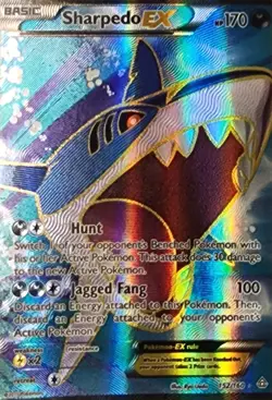 Sharpedo EX 152/160 Primal Clash XY Full Art FA Holo Pokemon TCG NM/M - Image 1
