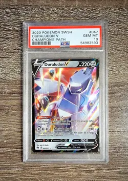 Pokemon TCG PSA 10 Duraludon V 2020 SWSH Champion's Path 047/073 Holo - Image 2