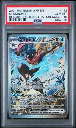 2024 POKEMON SVP EN-SV BLACK STAR PROMO #132 GRENINJA EX PSA 10 - Image 1