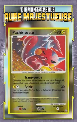 Pachirisu Reverse - DP05:Aube Majestueuse - 43/100 - Carte Pokemon Francaise - Image 1