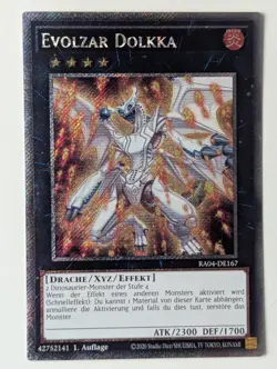 Evolzar Dolkka RA04-DE167 Platinum Secret Rare DE NM YUGIOH - Image 1