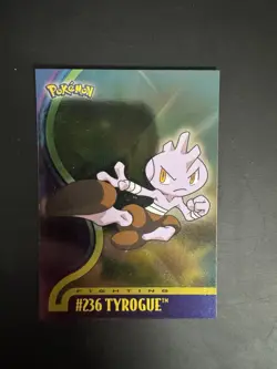 Tyrogue # 236 Pokemon Card Foil Topps TV Animation Edition Rare Card - Image 1