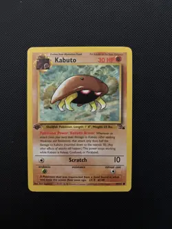 Pokemon Card Fossil Set 1st Edition Kabuto 50/62 WOTC Near Mint NM #5 - Image 5