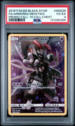Armored Mewtwo SM228 Promo Pokemon Card PSA 4 - Image 1