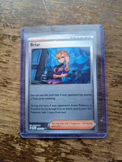 Pokemon TCG Briar Pokeball Card 100/131 Prismatic Evolutions Uncommon Foil Holo - Image 1