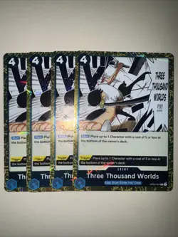 OP03-057 Three Thousand Worlds X4 Playset PRB01 Jolly Roger One Piece Card Game - Image 1