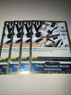 OP03-057 Three Thousand Worlds X4 Playset PRB01 Jolly Roger One Piece Card Game - Image 4