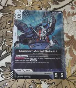Gundam Card Game Gundam Aerial Rebuild Rare Dual Impact GD02-074 R - Image 1