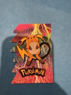2001 Topps Pokemon TV Animation Raichu League Champions Embossed Die-Cut 6/18 - Image 1