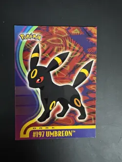 Pokemon 2001 Topps Umbreon #197 Blue Logo - TV Animation Vintage LP - Image 1