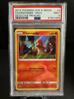 Charmander 4/18, Detective Pikachu, Pokemon, PSA 9 - Image 1