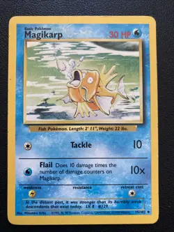 Magikarp 035/102 Base Set Regular Uncommon Vintage Pokemon TCG WOTC MP - Image 1