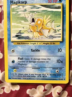 1999 Pokemon Magikarp - Base Set Uncommon 35/102 - Tackle 30 HP - Image 1