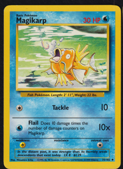 Pokemon TCG Magikarp Base Set 35/102 (Lightly Played) - Image 1