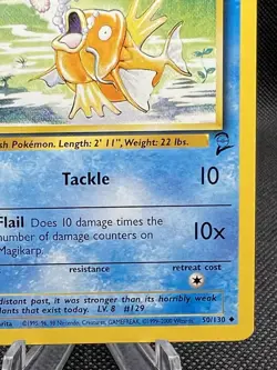 Pokemon TCG Base Set 2 Magikarp Non Holo Uncommon 50/130 VLP - Image 4