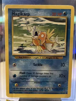 Pokemon TCG Magikarp Base Set 35/102 Regular Unlimited Uncommon HP - Image 1