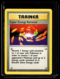 1999 TCG Pokemon Trainer #79/102 Super Energy Removal Unlimited Base Set - Image 1