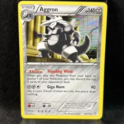 Pokemon TCG Aggron 80/124 Dragons Exalted Holo Rare - Image 1