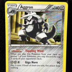 Pokemon TCG Aggron 80/124 Dragons Exalted Holo Rare - Image 3